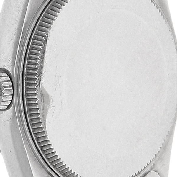 Reloj Rolex para dama modelo Oyster Perpetual DateJust bisel en oro blanco 18 kilates.