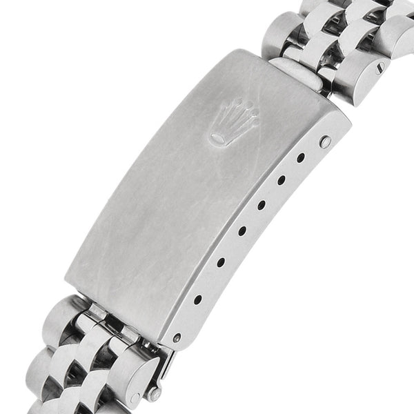 Reloj Rolex para dama modelo Oyster Perpetual DateJust bisel en oro blanco 18 kilates.