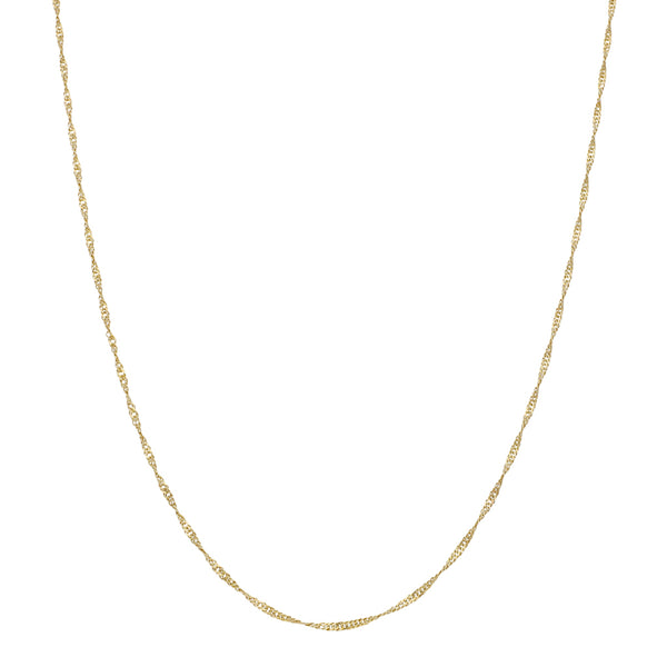 Collar eslabón torzal en oro amarillo 14 kilates.