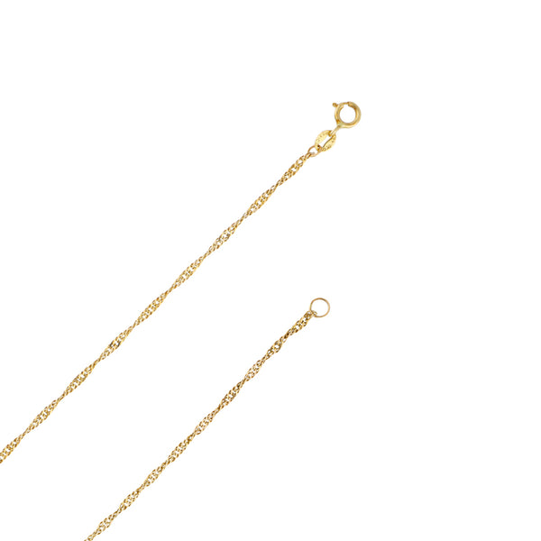 Collar eslabón torzal en oro amarillo 14 kilates.