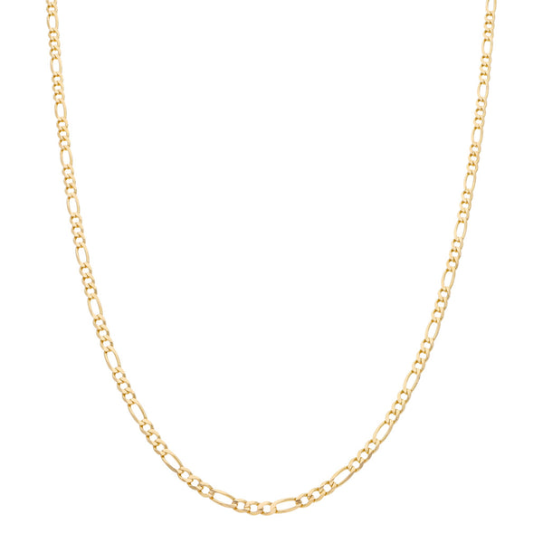 Collar de tres eslabones por uno en oro amarillo 14 kilates.