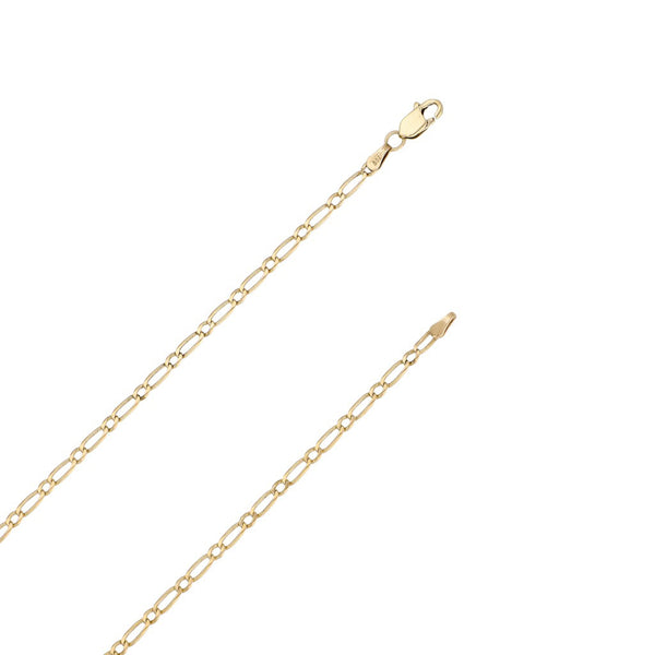 Collar eslabón combinado en oro amarillo 14 kilates.
