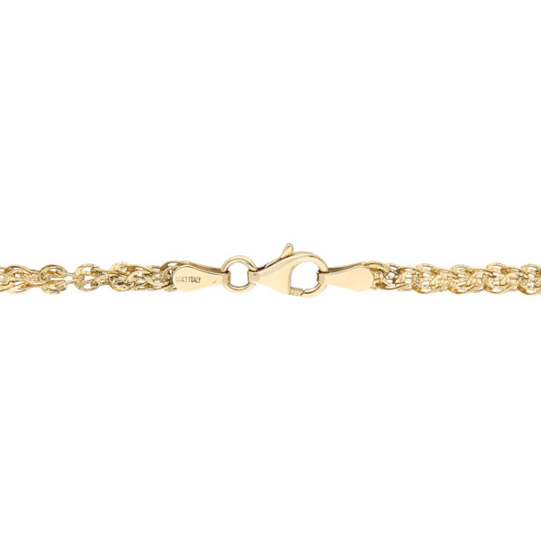 Pulsera eslabón calado en oro amarillo 14 kilates.