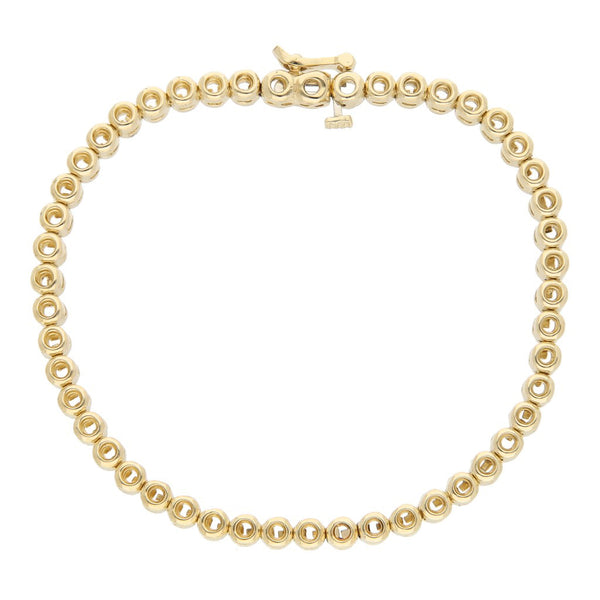 Pulsera eslabón articulado en oro amarillo 14 kilates.