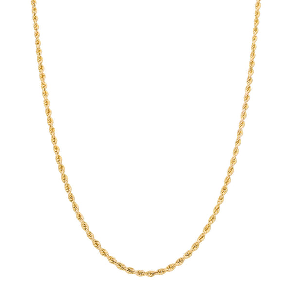 Collar eslabón torzal en oro amarillo 14 kilates.