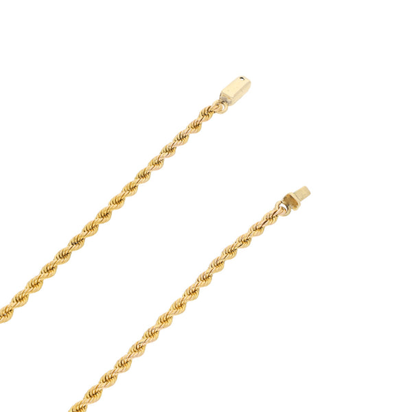 Collar eslabón torzal en oro amarillo 14 kilates.