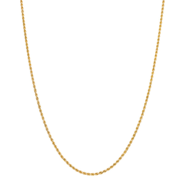 Collar eslabón torzal en oro amarillo 18 kilates.