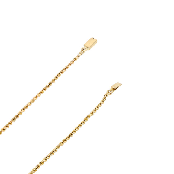 Collar eslabón torzal en oro amarillo 18 kilates.