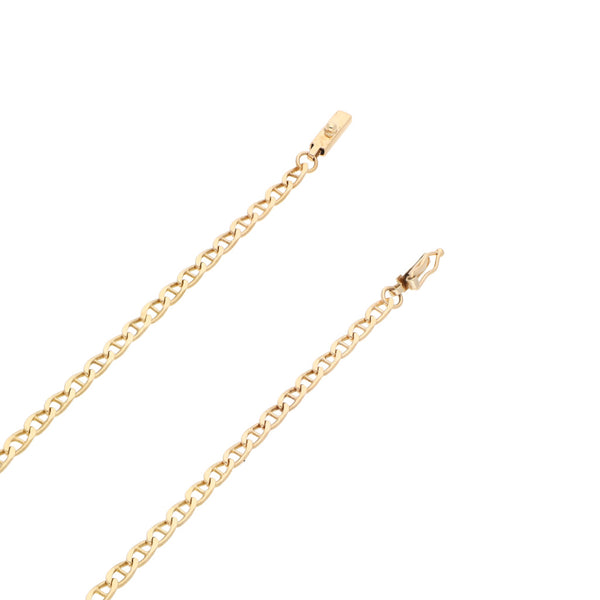 Collar eslabón nudo marino en oro rosa 14 kilates.