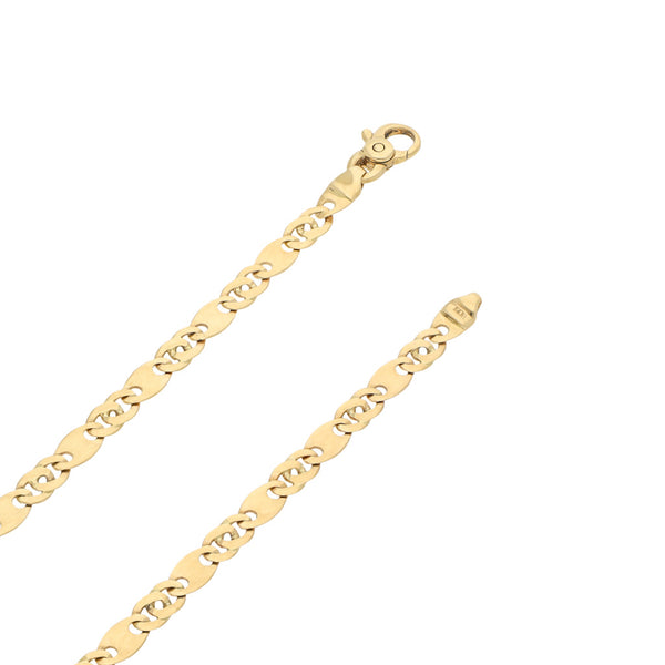 Gargantilla eslabón combinado en oro amarillo 14 kilates.
