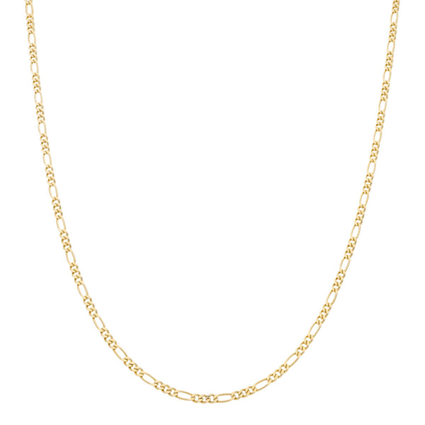 Collar de tres eslabones por uno en oro amarillo 14 kilates.