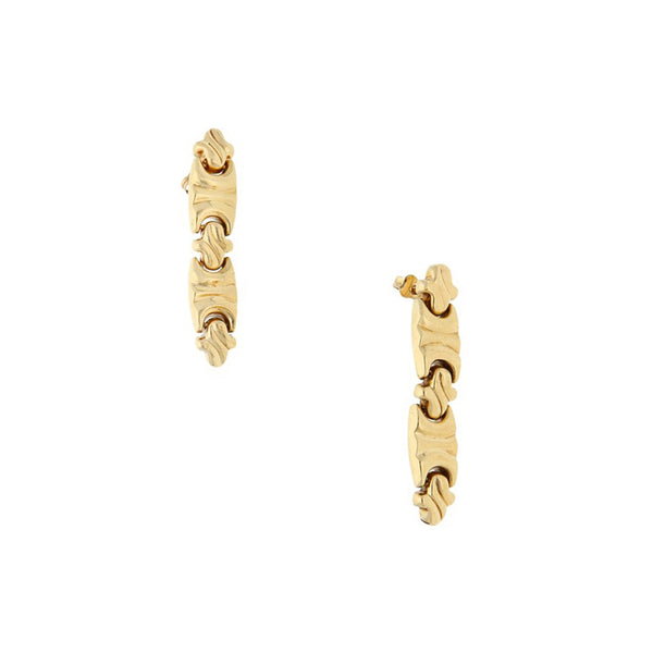 Broqueles articulados en oro amarillo 14 kilates.