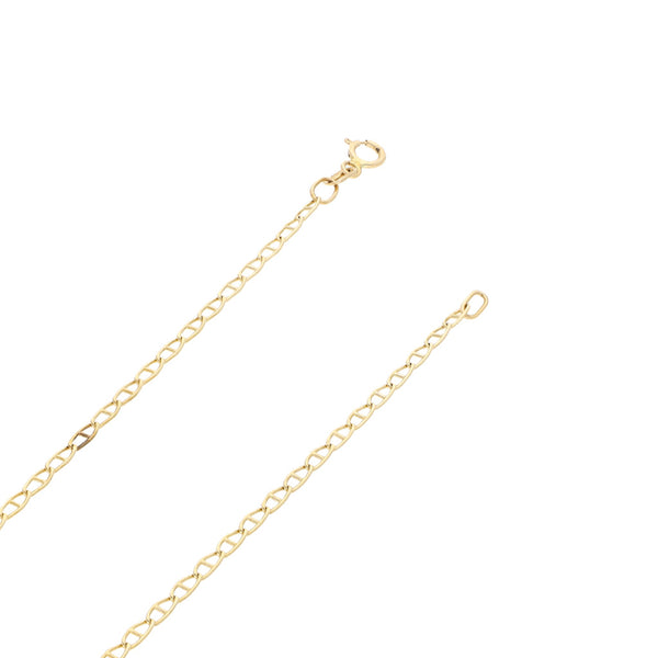 Collar eslabón nudo marino en oro amarillo 14 kilates.