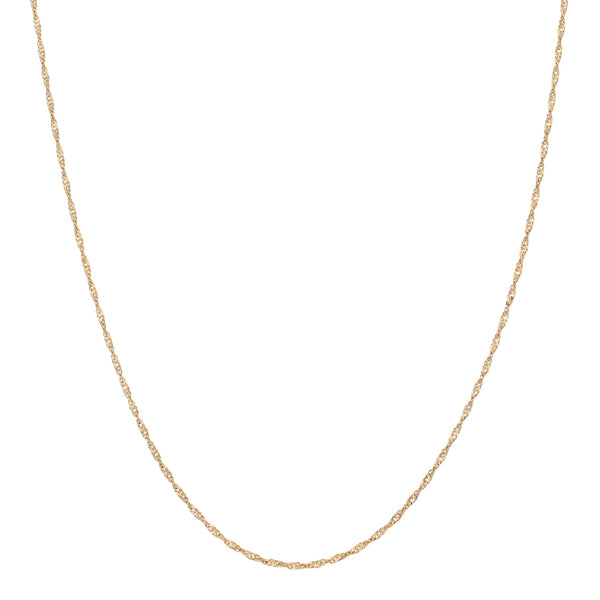 Collar eslabón torzal en oro amarillo 14 kilates.