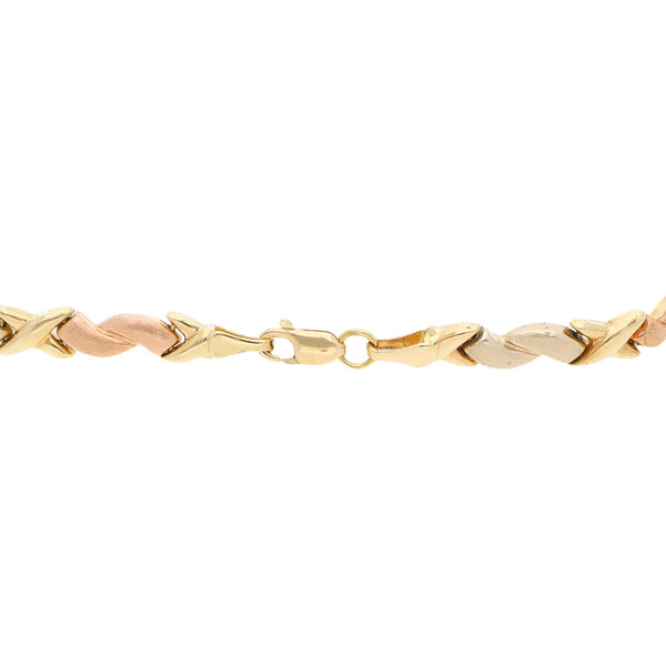 Pulsera eslabón articulado en oro amarillo 14 kilates.