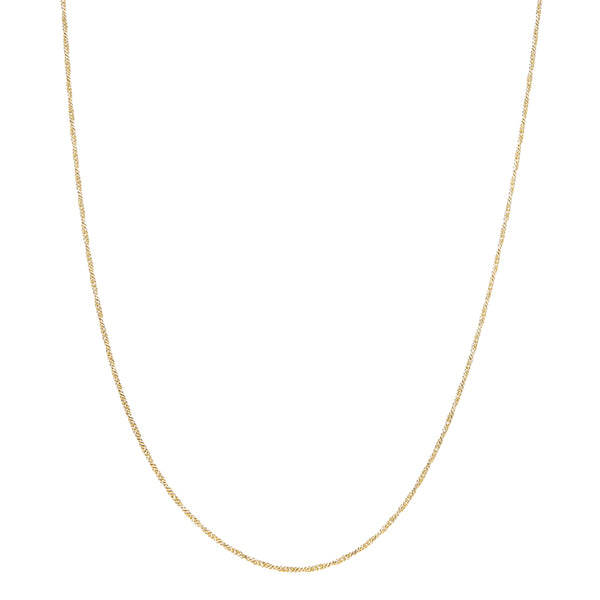 Collar eslabón torzal en oro amarillo 14 kilates.