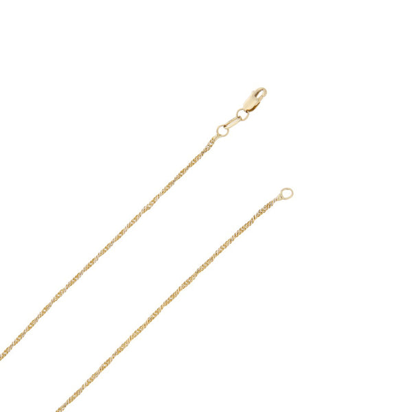Collar eslabón torzal en oro amarillo 14 kilates.