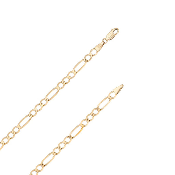 Collar de tres eslabones por uno en oro amarillo 14 kilates.