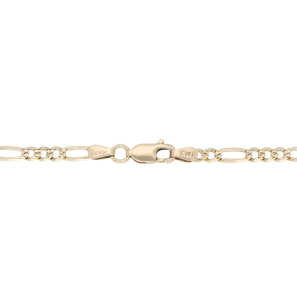 Pulsera de tres eslabones por uno en oro amarillo 14 kilates.