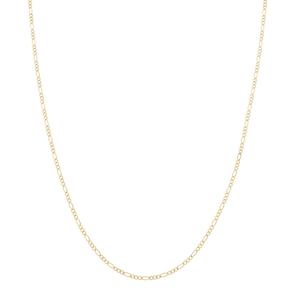 Collar de tres eslabones por uno en oro amarillo 14 kilates.