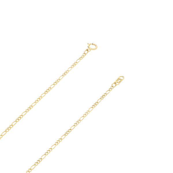 Collar de tres eslabones por uno en oro amarillo 14 kilates.