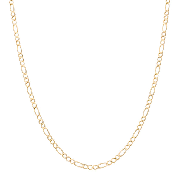 Collar de tres eslabones por uno en oro amarillo 14 kilates.