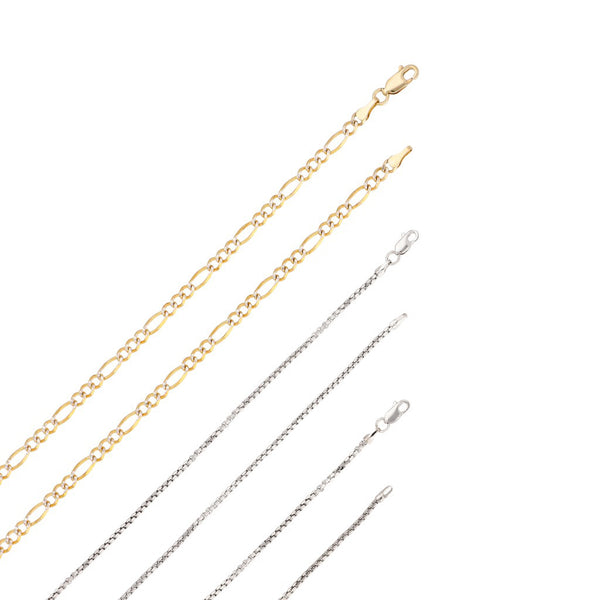 Dos collares y una gargantilla eslabones diferentes en oro dos tonos 14 kilates.