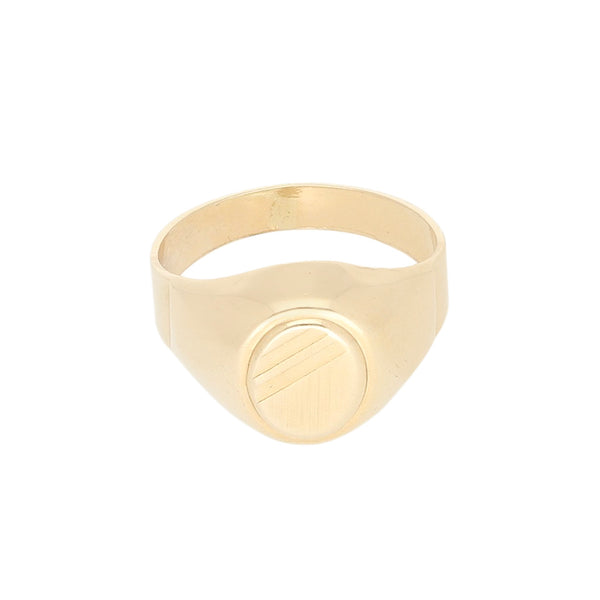 Anillo tipo sello en oro amarillo 14 kilates.
