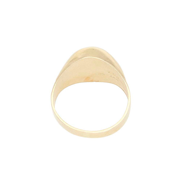 Anillo tipo sello en oro amarillo 14 kilates.