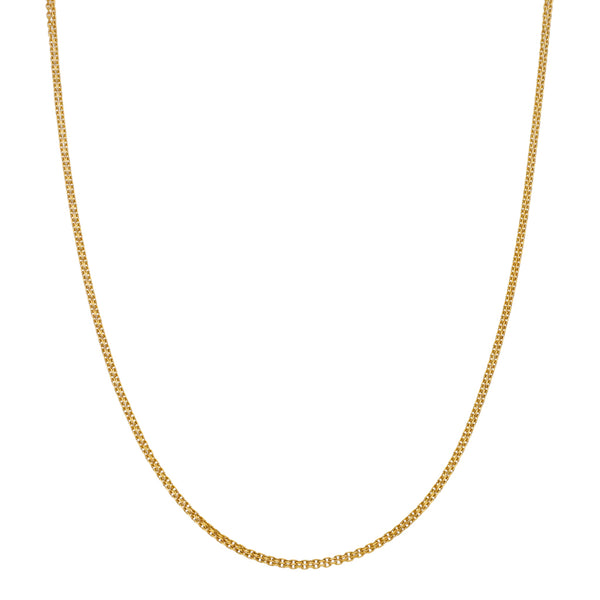 Collar dos hilos eslabón cruzado firma Chopard en oro amarillo 18 kilates.