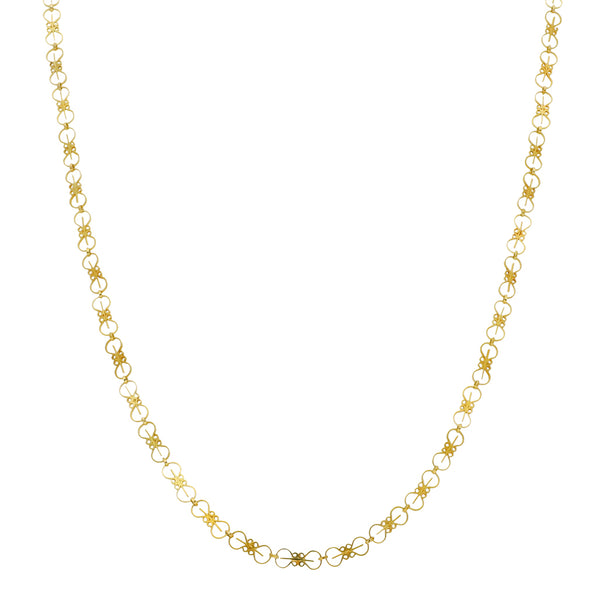 Collar eslabón encontrado en oro amarillo 18 kilates.
