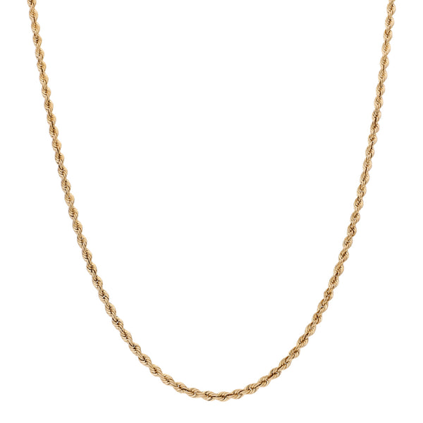 Collar eslabón torzal en oro amarillo 14 kilates.