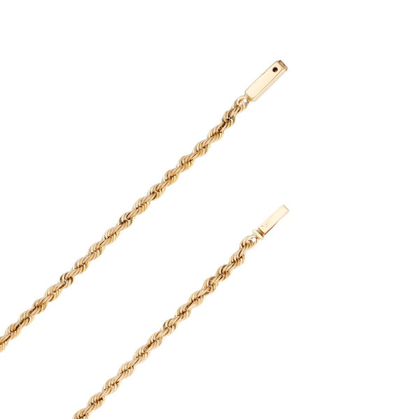 Collar eslabón torzal en oro amarillo 14 kilates.