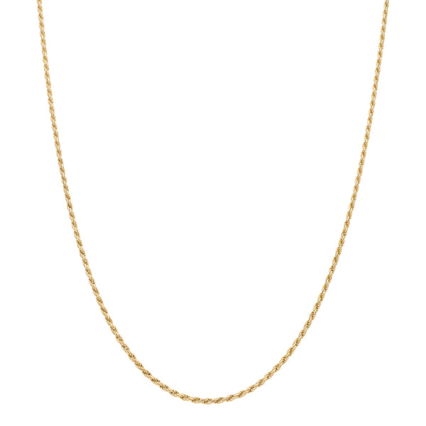 Collar eslabón torzal en oro amarillo 14 kilates.