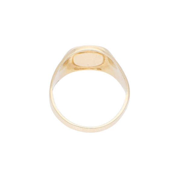 Anillo tipo sello en oro amarillo 14 kilates.