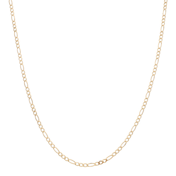 Collar de tres eslabones por uno en oro amarillo 14 kilates.