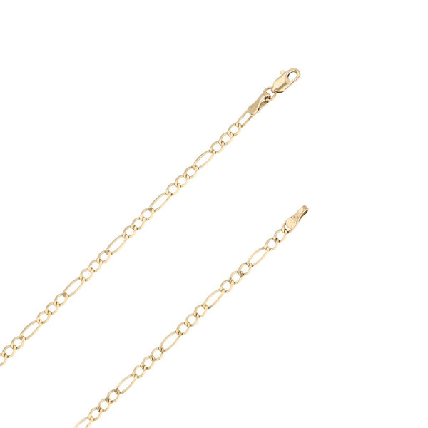 Collar de tres eslabones por uno en oro amarillo 14 kilates.