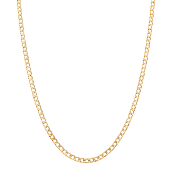 Collar eslabón barbado en oro rosa 14 kilates.