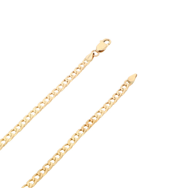 Collar eslabón barbado en oro rosa 14 kilates.
