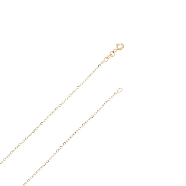 Gargantilla eslabón cruzado platinado y dije diseño especial motivo corazones en oro dos tonos 14 kilates.