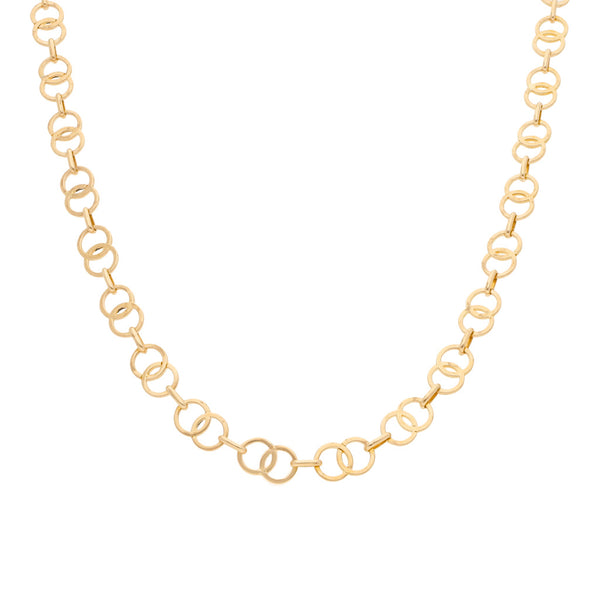 Collar eslabón encontrado en oro amarillo 14 kilates.