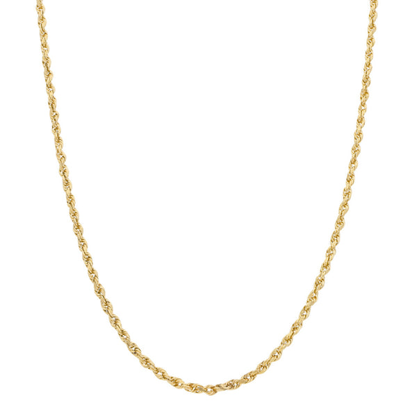 Collar eslabón torzal en oro amarillo 14 kilates.