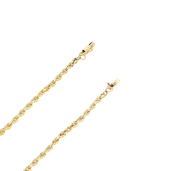 Collar eslabón torzal en oro amarillo 14 kilates.