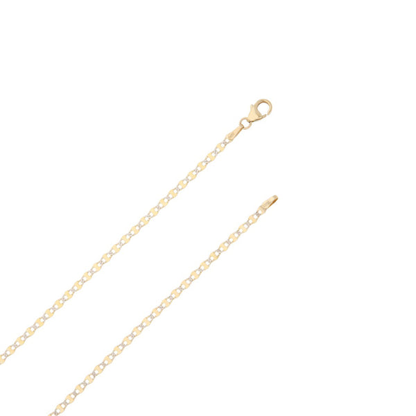 Collar de eslabón nudo marino platinado con crucifijo y medalla diseño especial motivo Divino Rostro en oro amarillo 14 kilates.