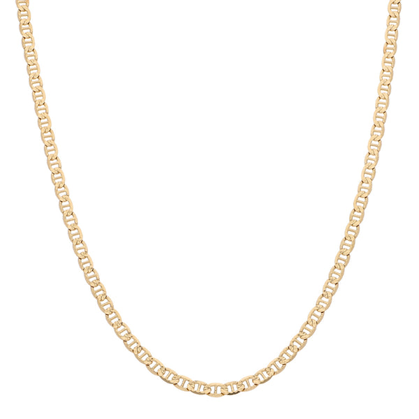 Collar eslabón nudo marino en oro amarillo 14 kilates.