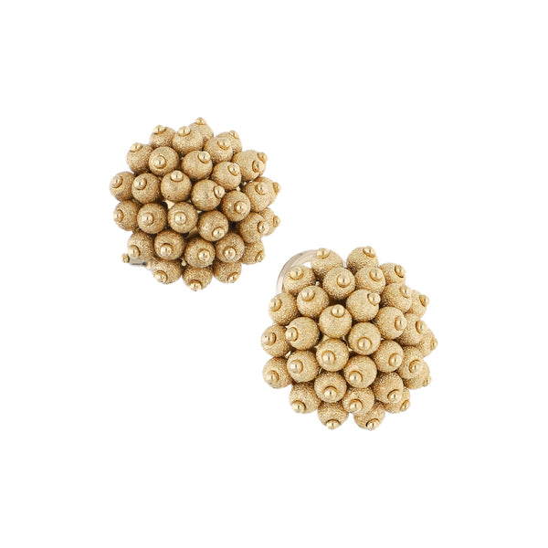 Aretes diseño especial en oro dos tonos 14 kilates.