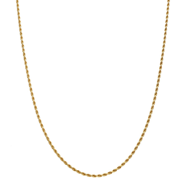 Collar eslabón torzal en oro amarillo 14 kilates.
