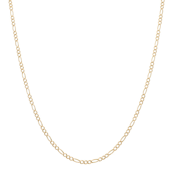 Collar de tres eslabones por uno en oro amarillo 14 kilates.