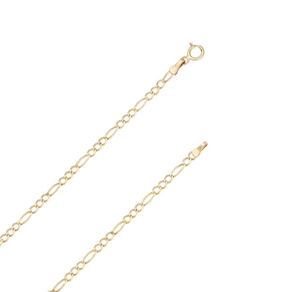 Collar de tres eslabones por uno en oro amarillo 14 kilates.