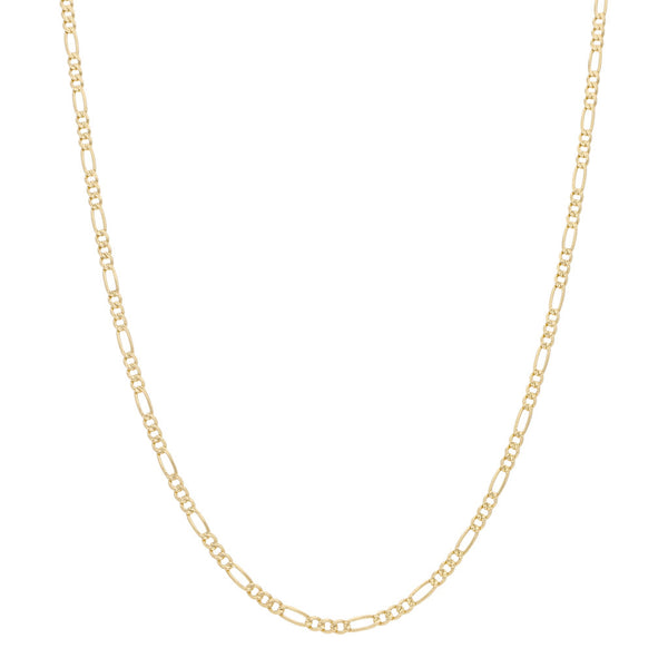Collar de tres eslabones por uno en oro amarillo 14 kilates.
